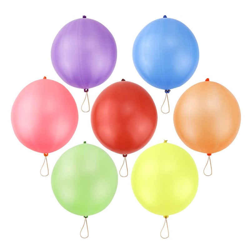 RUBFAC 80Pcs Punch Balloons, Party Favors for Kids, Thickened Heavy Duty Neon Punching Bounce Balloon for Birthday Goodie Bag Stuffers Exciting Outdoor Play Supply - Image 3